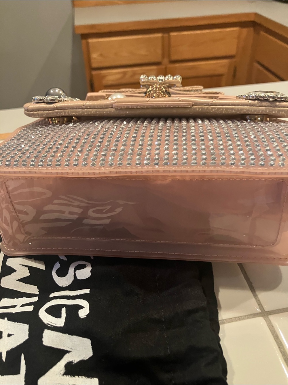 Kurt Geiger taupe comb mini Kensington handle NWT - Picture 7 of 9